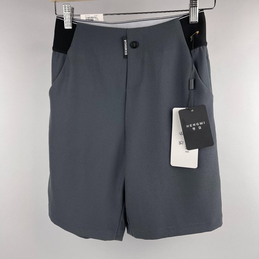 Hengmi Sleek Charcoal Tailored Shorts
